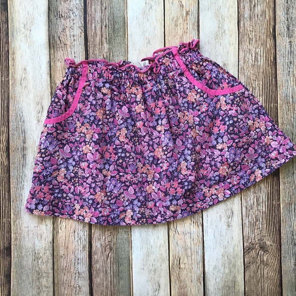 Peek Floral Leaf Skirt With Pockets